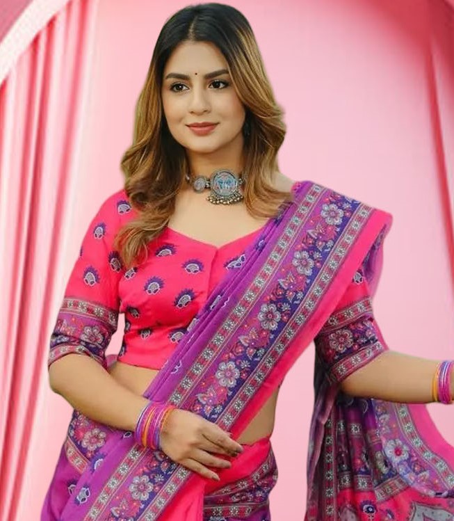 Premium Parsha Sharee with Blouse Piece